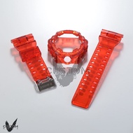 (Vcustom) GA700 JELLY " RED " BAND AND BEZEL WATCH STRAPS