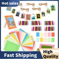 105Pcs 6 Inch Colorful Paper Photo Frames for 4 X 6Inch Photo, Hanging Photo Display Frames
