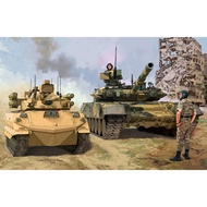 Plastic Model Assembly AMUSING HOBBY Scale 1/35 Russian Battle Tank T-90 A and Unmanned Ground Comba