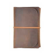 Crazy Horse Skin Passport Bag Document Holder Retro Boarding Pass Wallet Card Holder