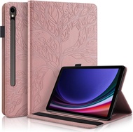 เคสหนังสำหรับแท็บ Samsung S10 FE Plus เคสขาตั้งเคสแบบพับปิดได้ลายนูน20253D 13.1นิ้วพร้อมช่องที่ใส่ดิ