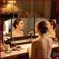 3 Way Mirror for Hair Cutting Telescoping Foldable Full View Clear Makeup Shaving 3 Way Mirror for B
