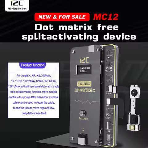 I2C SK-BOX MC12 No Disassembly Dot Matrix Flex Cable Programmer for IPhone X-12 Repair Face ID Data 