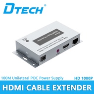 Dtech HDMI Network Cable Extender 100m Unilateral POC Power Supply CAT5e CAT6 Network Cable 1080P HD