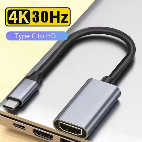 Type C to HDMI-compatible Cable Adapter USB C to HDTV Converter HD Type C to HDTV Cable Adapter For 