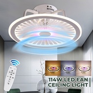 114W Modern Minimalist LED Ceiling Lights LED Ceiling Fan with Lights Remote Control Dimmable Ceiling Fan Lamp 50cm