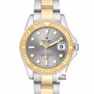 【大眾名錶】ROLEX 勞力士168623 Yacht-Master 中型款 遊艇名仕 黃K金錶圈 灰色面盤 錶徑35mm 自動上鍊 大眾名錶B1278