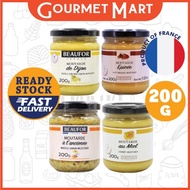 BEAUFOR MUSTARD 200G SELECTION Dijon Mustard Whole Grain Mustard Hot English Mustard Honey Mustard