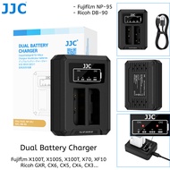 JJC NP-95 & DB-90 Dual Battery USB Charger for Fuji NP-95 Battery of Camera Fujifilm X100 X100S X100