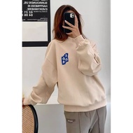 Korean Version Street Wear ADER 6th Anniversary Style Half High Neck Sweatshirt Men Women Style Lett