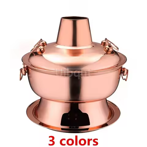 2.8L stainless steel hot pot Chinese fondue Lamb Charcoal hotpot outdoor cooker picnic cooker chafin