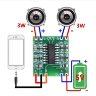 1 Buah PAM8403 Audio 2X3W Papan Amplifier Daya Digital Mini untuk Modul Amplifier Audio Stereo Kelas D Daya 5V