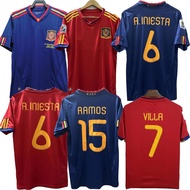 2010 Spain retro jersey soccer jersey World Cup RAUL XAVI LUIS ENSRIQUE XAVI ALONSO 2010 Spain Retro