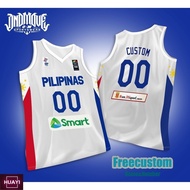 2023 new【 Free customization 】Basketball Jersey Gilas CUSTOM GILAS PILIPINAS White Jersey Customized