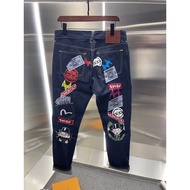 Evisu Fushen New Style Embroidered Monopoly Jeans IJ88