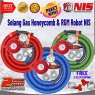 PAKET HEMAT NIS REGULATOR GAS ROBOT + SELANG GAS HONEYCOMB