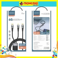 Cáp sạc 2 đầu 60w Sendem M39 TypeC ra TypeC+LightingTrọng Phú store