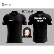 （hai shan) Criminology Polo Shirt Criminology Shirt for Men with Surname Full Sublimation with Cutom
