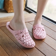 Nữ Dép Đế Phẳng Giày Trơn Phong Cách UGG Thoáng Khí Rỗng Ra Ngoài Thiết Kế Dép Đi Biển Dép Đi Trong 