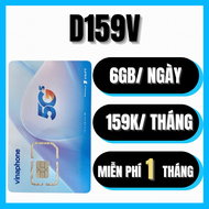 ( MIỄN PHÍ THÁNG ĐẦU ) Sim 5G Vina TD49 D159V BIG50Y 5GB/ngày + 1 TỶ DATA TRUY CẬP Y0utube Tikt0k