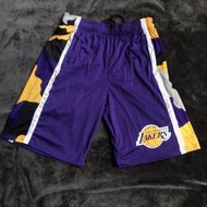 NBA籃球短褲 洛杉磯湖人隊 KOBE LEBRON 口袋版 籃球褲 紫色