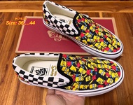 New🔥 รองเท้าผ้าใบ Van Slip-On Simson Colorful (36-44EU) รองเท้าแบบสวม รองเท้าผู้ชาย รองเท้าผู้หญิง ล