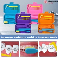 4Pcs/set Orthodontic Care Kit Dental Portable Kit Deep Cleaning Oral Hygiene Interdental Brush
