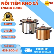 Nồi tiềm Engler EL9116 dung tích 2.5L lòng sứ Ceramic cao cấp hầm nấu cháo bảo hành chính hãng