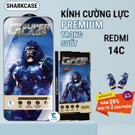 Redmi 14C premium full screen tempered glass xm sharkcase phone screen protector