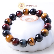 High Quality Three Wealth Tiger Eye Feng Shui Bracelet [GIVE WOODEN BOX] Men and Women Metal Wood Wa