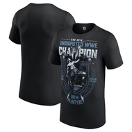 New Wwe Men's Black Drew McIntyre Undisputed WWE Championship T-Shirt