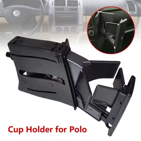 Car Center Console Cup Holder Card Slot For VW Polo 9N 2002-2010 Accessories