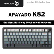 APAYADO K82 75% Wired Mechanical Keyboard 82 Keys RGB Hot Swap Knob Gradient Color