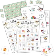 Ycyfckdr Wedding Bingo Cards, Bachelorette Party Games, Bridal Shower Games, Greenery Bridal Shower 