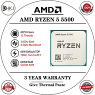 USED AMD Ryzen 5 5500 CPU R5 5500 Gaming Processor 6-Core 12-Thread 3.6GHz 7NM Game Cache Socket AM4