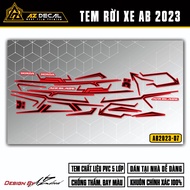Tem AirBlade 2023 Thiết Kế Tem Chỉ Cá Tính | AB2023-07 | Team Decal Dán Xe Máy AB Air Blade 125 160