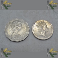 KOIN KUNO 50 CENTS &amp; 20 CENTS AUSTRALIA, 1984 - 1997, 2 koin