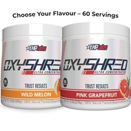 EHPlabs OxyShred Energy & Focus Pre-Workout – 60 Servings (Wild Melon / Pink Grapefruit)