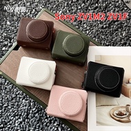 NIYI Sony ZV1M2 ZV1F Protective PU Leather Case ZV-1F ZV1 Mark II Pouch Shoulder Strap Camera Cover 