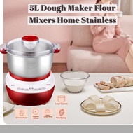 AKAPE - 5L Dough Maker Flour Mixers Home Stainless 304 Steel Basin Bread Kneading Machine Pasta Stirring Maker Multifunction 250v