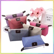 Striped Dumpling Bag Makeup Bag Waterproof Multi color Travel Folding Mini Makeup Bag