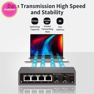 Cheesenm 2.5Gbps Ethernet Switch 4 Port 2500Mbps Network Switcher 2 Port 10G SFP+ Slot Home Lab Hub 