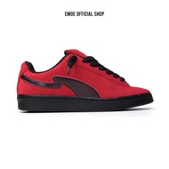MERAH EMOE - EXCEL - THERMO, Men's and Women's Sneakers, Casual Sneakers, Red Casual Suede Shoes, Un