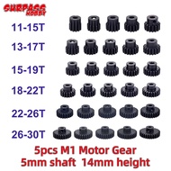 SURPASS HOBBY Metal Pinion Motor Gear M1 5mm 11T 12T 13T 15T 17T 19T 20T 21T 23T 25T 27T 29T 30T for