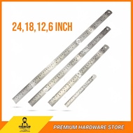NIETZ Stainless Steel Ruler/Metal Ruler/Measuring Tool 15cm/20cm/30cm/40cm/50cm/60cm Pembaris Besi /