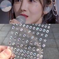 ZHEN Butterfly Moon Star Face Stickers Face Makeup Crystal Jewel Stickers Decoration Self Adhesive G