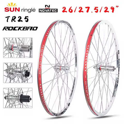 SUNRingle TR25 /Rockbao MTB Bike Wheelset 26/27.5/29inch Novatec D041/D042 7-12S HG/MS/XD Cassette V
