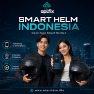 Smart Helmet Indonesia Open Face SM-E02 SM-PRO1 Smart Helmet PWA Application Intercom Pre Order