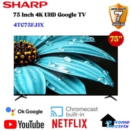 SHARP 75 Inch 4K UHD Google TV - 4TC75FJ1X