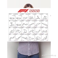 2020 F1 Racing Racing Calendar Poster Formula 1 Equation Wall Painting F1 Trackway Wall Stickers Mer